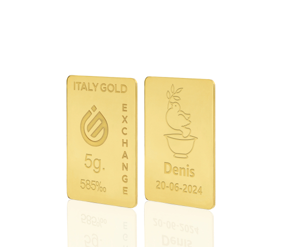 14 Karat Taufgeschenk Goldbarren aus 5 g IGE GOLD