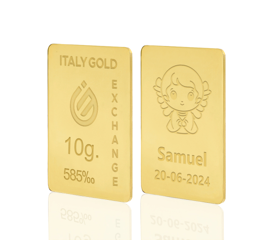 14 Karat Taufgeschenk Goldbarren aus 10 g IGE GOLD