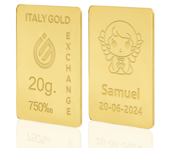 18 Karat Taufgeschenk Goldbarren aus 20 g IGE GOLD
