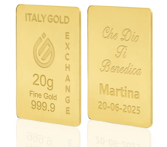 Sztabka Złota  prezent na Chrzest 24Kt 20gr IGE GOLD