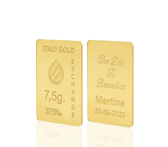 Sztabka Złota  prezent na Chrzest 9Kt 7,5gr IGE GOLD