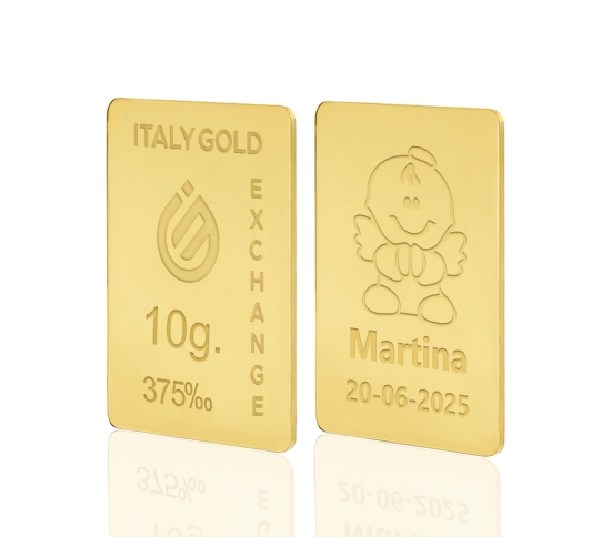 Lingot Or cadeau pour Baptême 9 ct de 10 g.  IGE GOLD