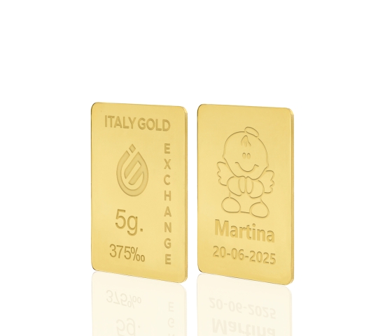 Lingot Or cadeau pour Baptême 9 ct de 5 g.  IGE GOLD