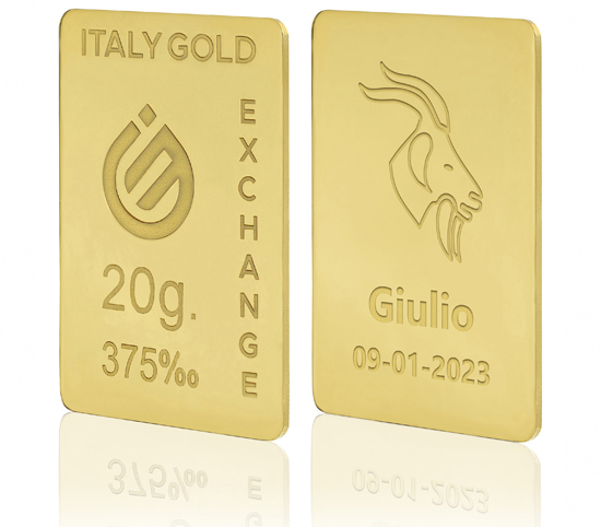9 Karat Steinbock Tierkreiszeichen Goldbarren aus 20 g IGE GOLD