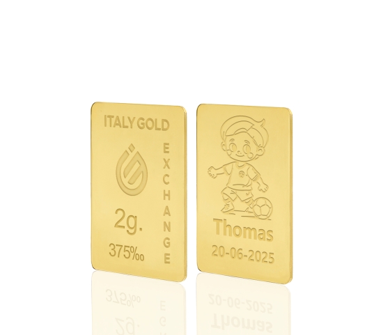 Sztabka Złota sport piłka nożna 9kt 2gr IGE GOLD
