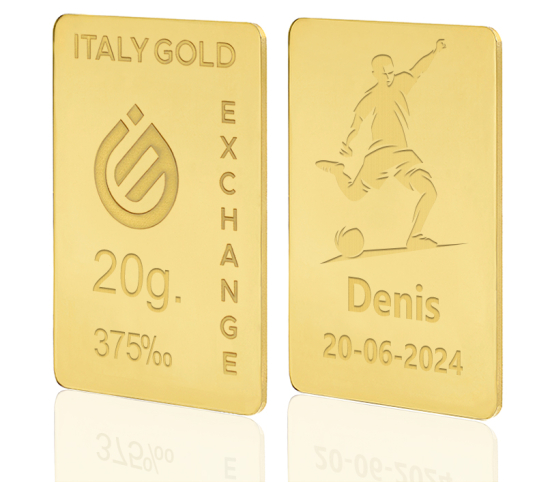Sztabka Złota sport piłka nożna 9kt 20gr IGE GOLD
