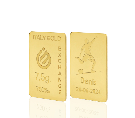 Sztabka złota sport  piłka nożna 18kt 7,5gr IGE GOLD