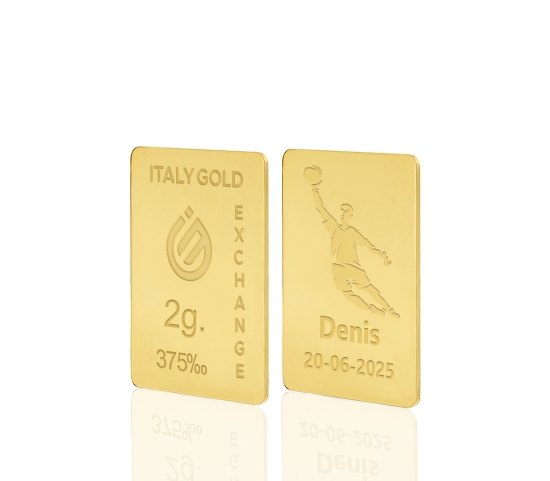 9 Karat Sport Fußball Goldbarren aus 2 g IGE GOLD