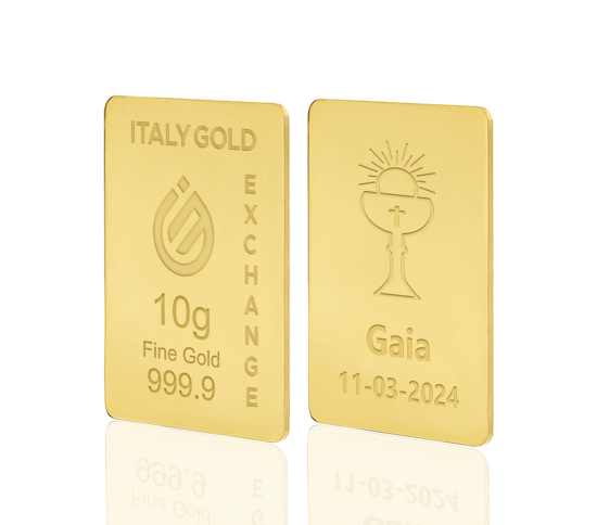 Sztabka Złota w prezencie na Komunię 24Kt 10gr IGE GOLD