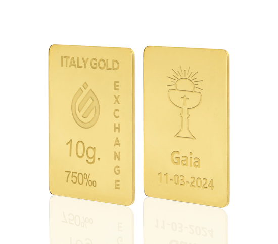 Sztabka Złota w prezencie na Komunię 18Kt 10gr IGE GOLD