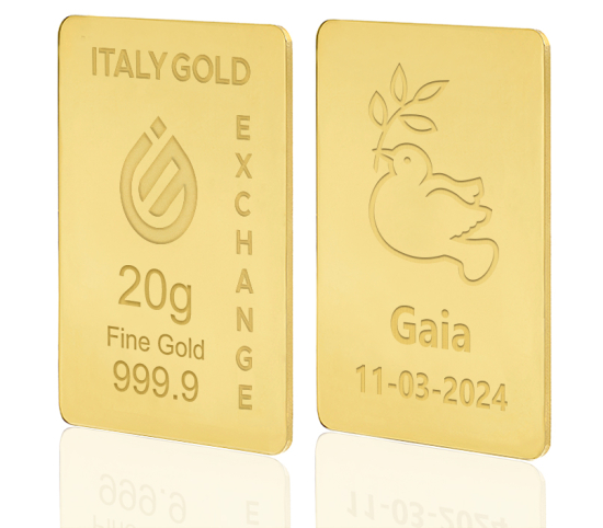 Sztabka Złota w prezencie na Komunię 24Kt 20gr IGE GOLD