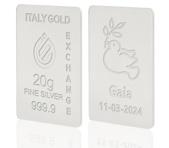 Sztabka Czyste Srebro 20 gr. w prezencie na Komunię  IGE GOLD