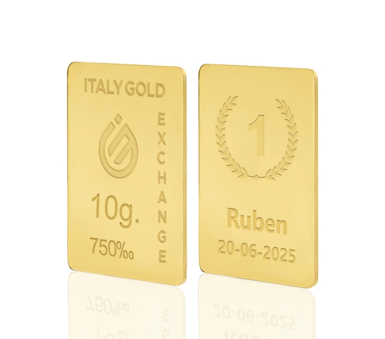 Lingotto Oro regalo per Compleanno 18 Kt da 10 gr. IGE GOLD