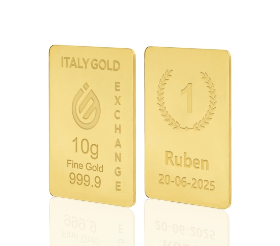 Lingotto Oro 24Kt da 10 gr. per Compleanno  IGE GOLD