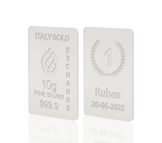 Lingou de Argint Pur cadou pentru Primul An de Naștere de 10 g. IGE GOLD