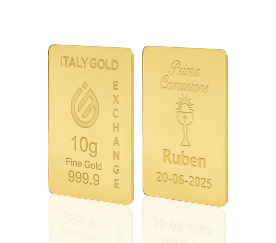 Lingotto Oro 24Kt da 10 gr. per Comunione  IGE GOLD