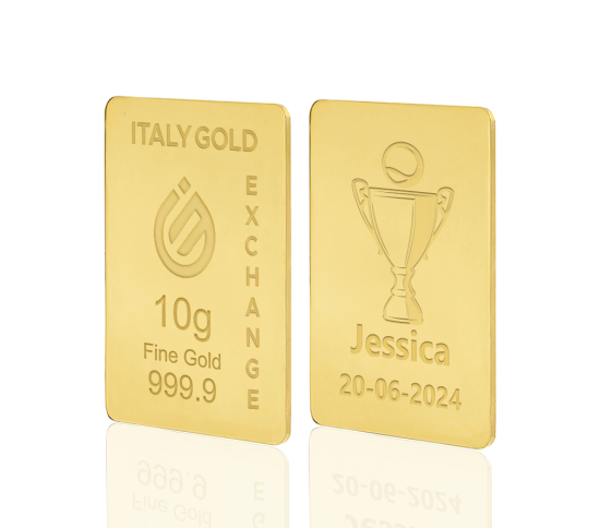 Lingotto Oro 24Kt da 10 gr.  coppa vincitore tennis IGE GOLD