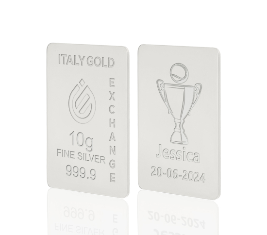 Lingot Argent Pur 10 g. vainqueur de la coupe de tennis IGE GOLD