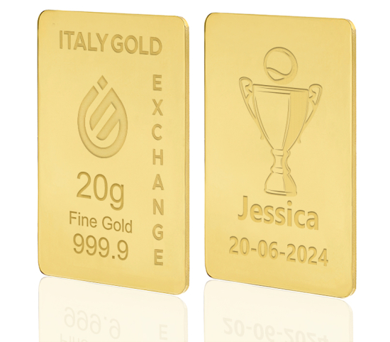Lingotto Oro 24Kt da 20 gr.  coppa vincitore tennis IGE GOLD