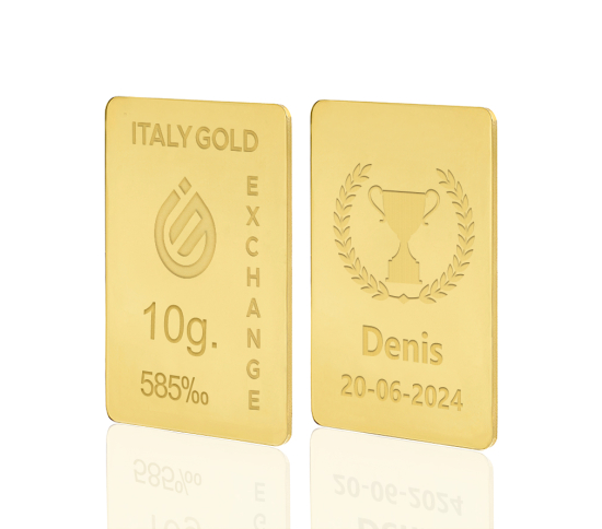 Lingote de Oro deporte 14 Kt de 10 g. IGE GOLD