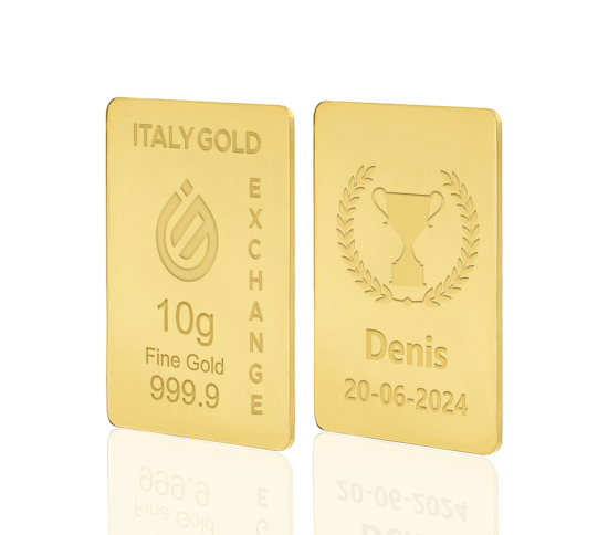 Lingotto Oro 24Kt da 10 gr.  coppa vincitore IGE GOLD