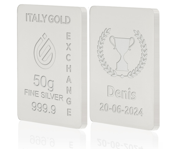 Reiner Silberbarren von 50 g IGE GOLD
