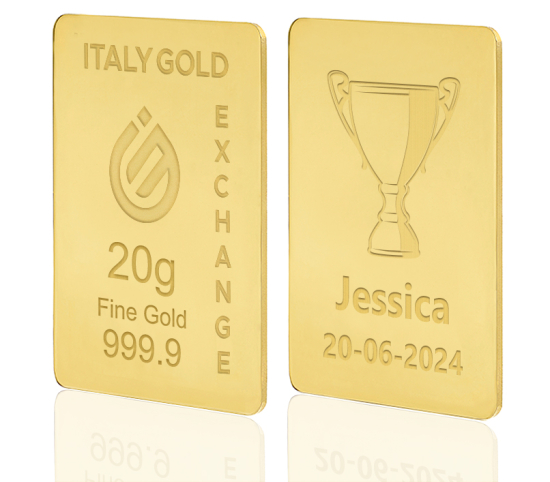 Lingotto Oro 24Kt da 20 gr.  coppa vincitore IGE GOLD
