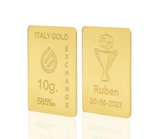 Gold ingots Sport soccer cup - 14Kt - 10gr IGE GOLD