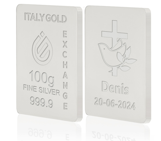 Sztabka Czyste Srebro 100 gr. w prezencie na Birzmowanie  IGE GOLD