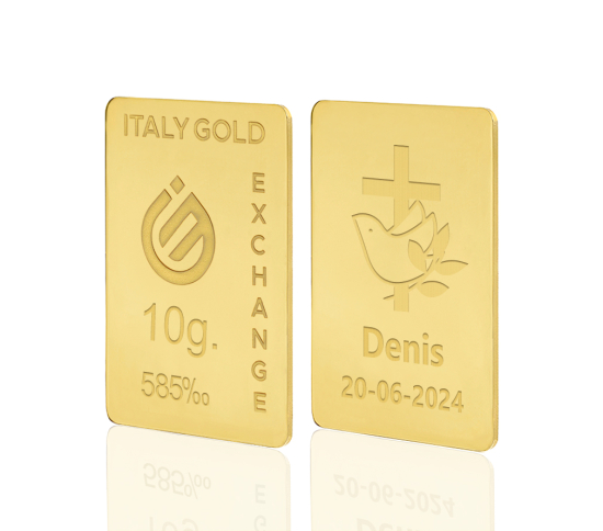 Lingot Or cadeau pour Confirmation 14 ct de 10 g.  IGE GOLD