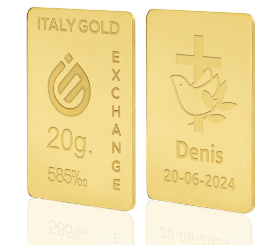 Sztabka Złota w prezencie na Birzmowanie 14Kt 20gr IGE GOLD