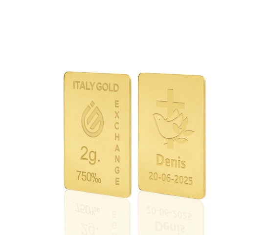 Sztabka Złota w prezencie na Birzmowanie 18Kt 2gr IGE GOLD