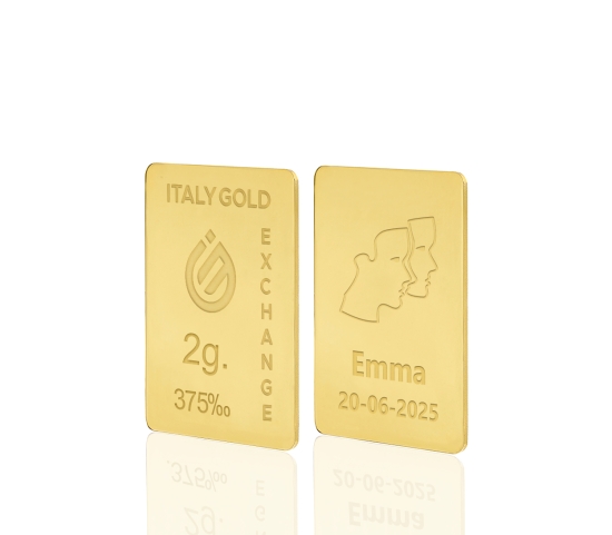 Lingote de oro signo del Zodíaco Géminis 9 Kt de 2 g. IGE GOLD