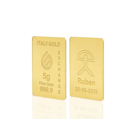 Gold ingot Good Luck Charms - Indalo - 24Kt - 5gr IGE GOLD
