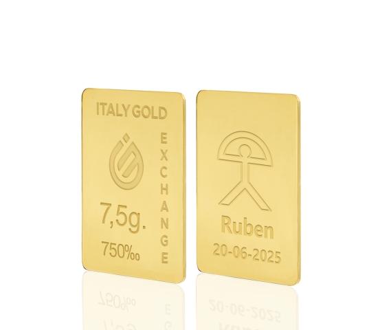 Lingot Or cadeau 18 ct de 7,5 g. Indalo porte-bonheur IGE GOLD