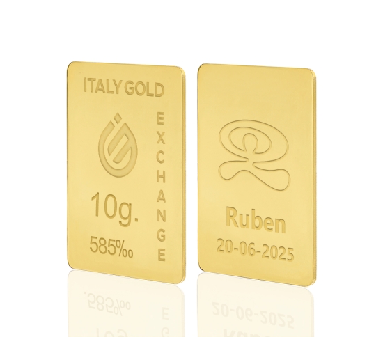 Amuleto de la Suerte de 14 Kt. Lingote de Oro Indalo de 10 g. IGE GOLD