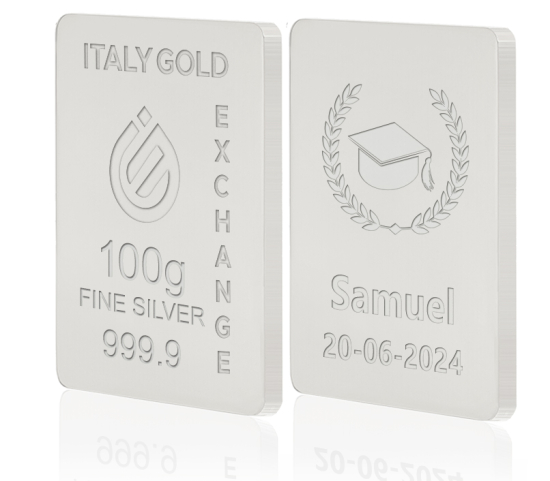 Lingot Argent Pur 100 g. pour Diplôme  IGE GOLD