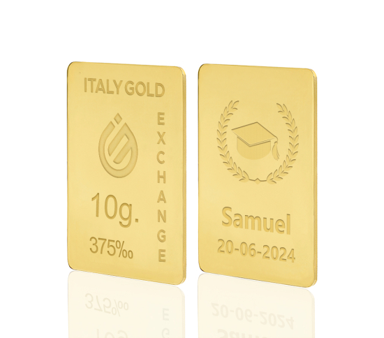 Lingou  de Aur cadou pentru Absolvire Facultate 9K de 10 g.  IGE GOLD