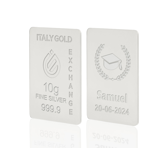 Lingou de Argint Pur cadou pentru Absolvire Facultate de 10 g. IGE GOLD