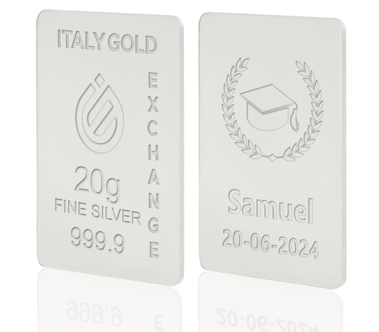 Lingou de Argint Pur cadou pentru Absolvire Facultate de 20 g. IGE GOLD