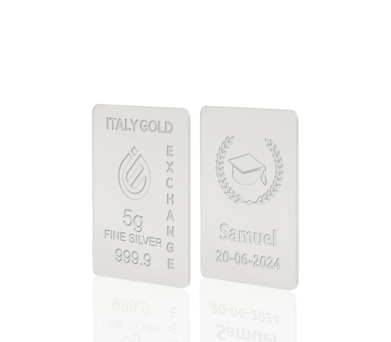 Lingotto Argento Puro 5 gr. per Laurea  IGE GOLD
