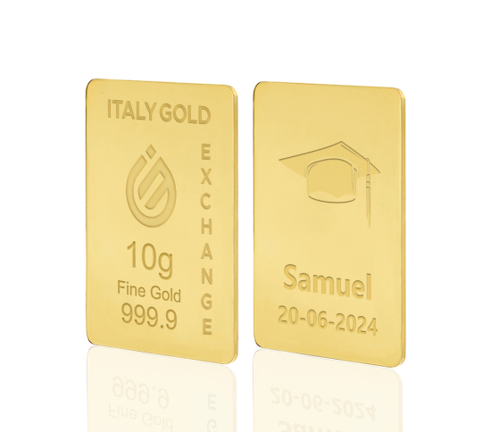Gold ingot gift for Graduation - 24Kt - 10gr IGE GOLD