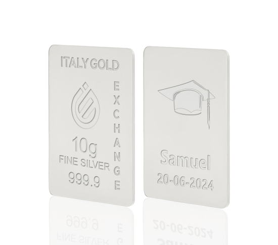Lingotto Argento Puro 10 gr. per Laurea  IGE GOLD