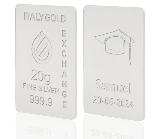 Lingotto Argento Puro 20 gr. per Laurea  IGE GOLD