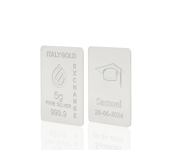 Lingotto Argento Puro 5 gr. per Laurea  IGE GOLD