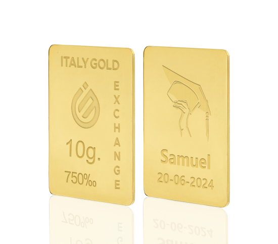 Lingou de Aur cadou pentru Absolvire Facultate 18 K de 10 g. IGE GOLD