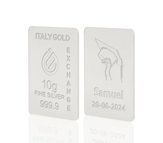 Lingou de Argint Pur cadou pentru Absolvire Facultate de 10 g. IGE GOLD
