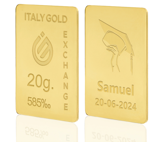 Sztabka Złota w prezencie na Doktorat 14Kt 20gr IGE GOLD