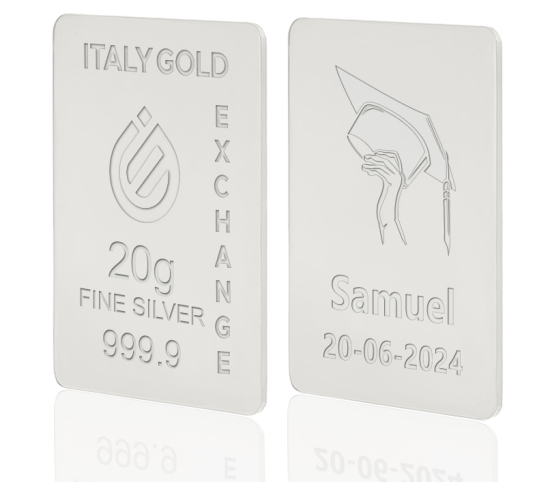 Lingou de Argint Pur cadou pentru Absolvire Facultate de 20 g. IGE GOLD