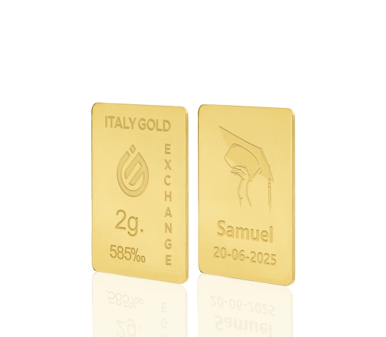 Lingou de Aur cadou pentru Absolvire Facultate 14 K de 2 g.  IGE GOLD